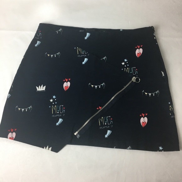 Zara Trafaluc Asymmetrical Mini Valentine’s Skirt Blue/Small - Picture 12 of 12